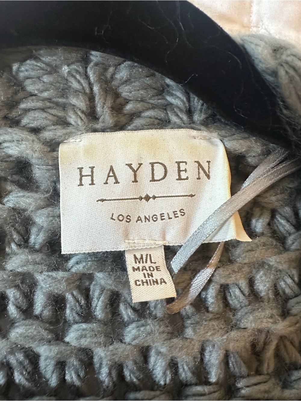Hayden Los Angeles Women’s M/L Chunky Knit Open Front Cardigan Gray - Picture 6 of 10